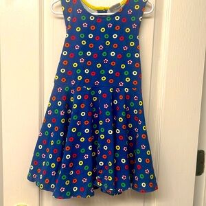 Florence Eiseman Navy Dress with Multicolor Circles